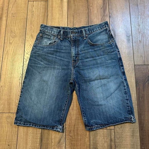 Vintage Levi's 569 Jean Shorts Men's Size 32 Baggy Long Skater - Picture 1 of 8